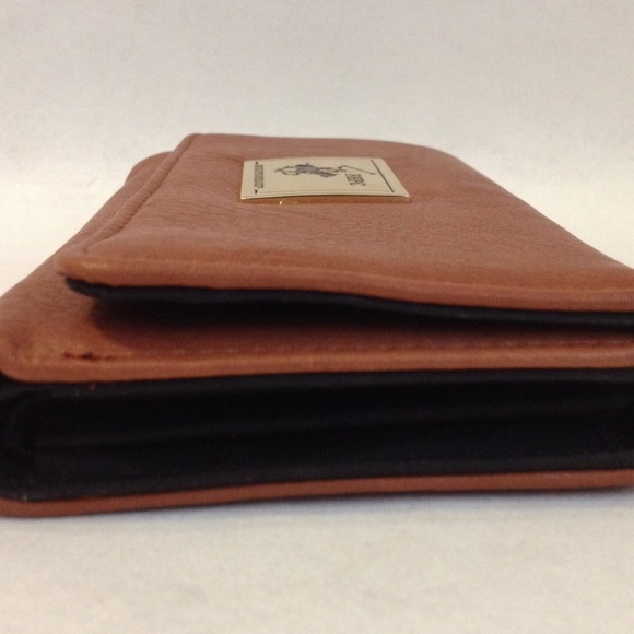 BHPC Wallet Beverly Hills Polo Club Cognac Brown Tri-Fold Clutch Billfold Logo - Picture 5 of 8